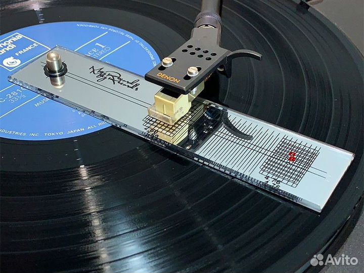 Шаблон для настройки тонарма, зеркальный, футляр