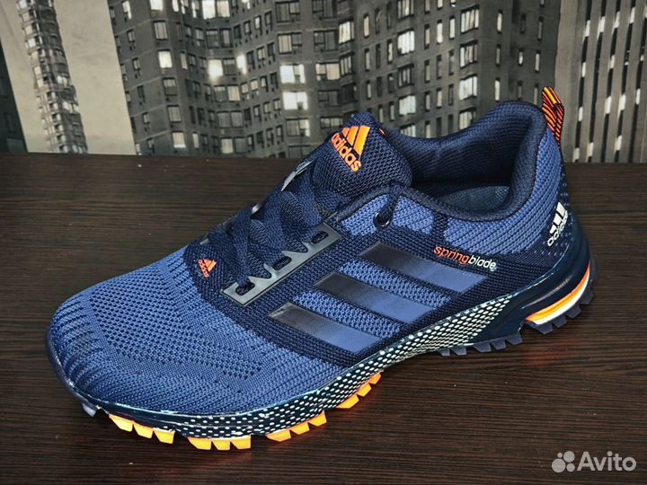 Кроссовки adidas синие летние