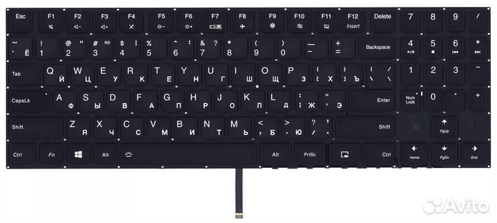 Клавиатура lenovo Legion Y540-17IRH-PG0 с белой по