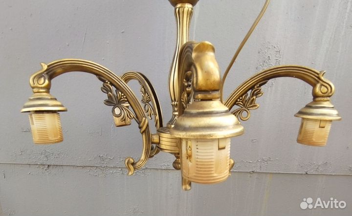 Люстра латунь