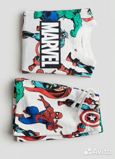 Комплект Marvel шорты футболка H&M 98; 116 новый