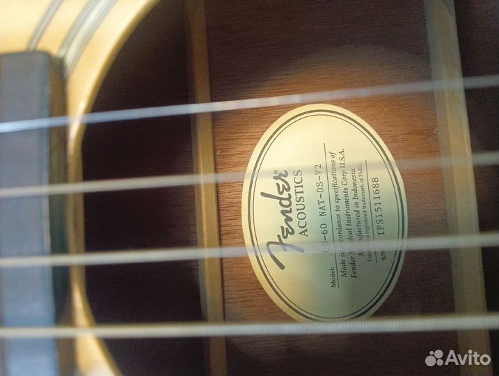 Акустическая гитара fender cd60 nat