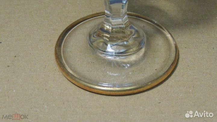 Рюмки Чехия Версаче 6 шт.Позолота Родная Коробка