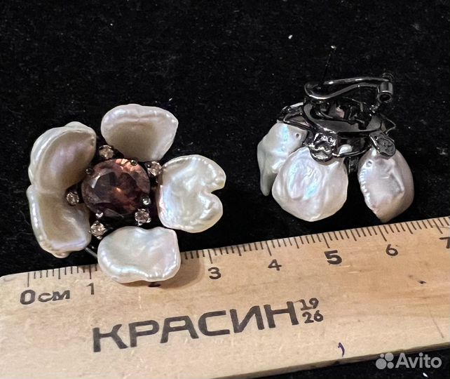 Серебряные серьги 925 эксклюзивные ручная работа