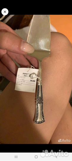 Лопатка для торта серебро 925