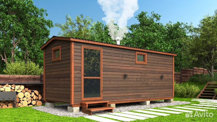 Готовая модульная баня 6м*2.5м