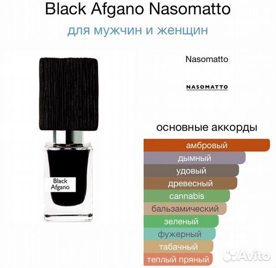 Nasomatto Black Afgano парфюм мужской Блек Афгано