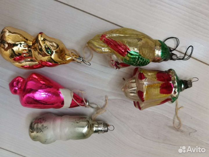 Елочная игрушка СССР 5 штук