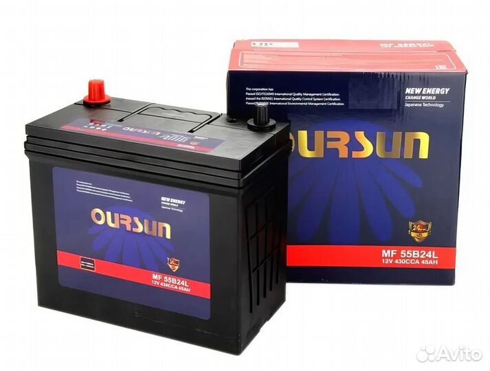 Аккумулятор oursun 45Ah 430A Japans