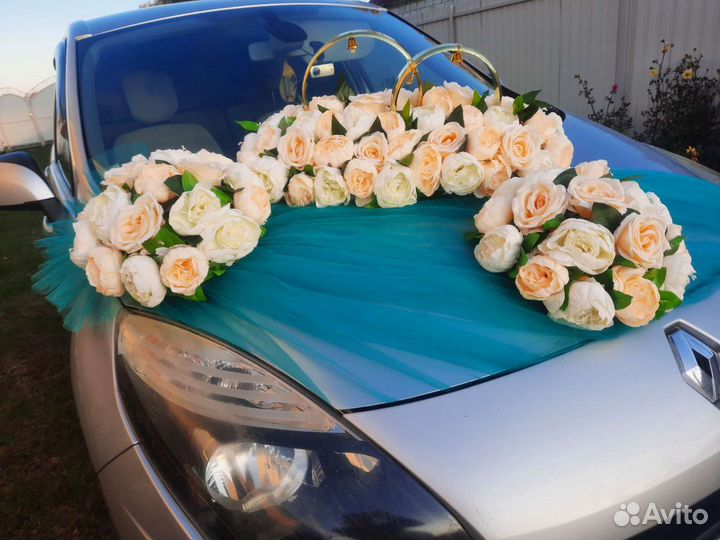 Свадебные украшения для автомобиля