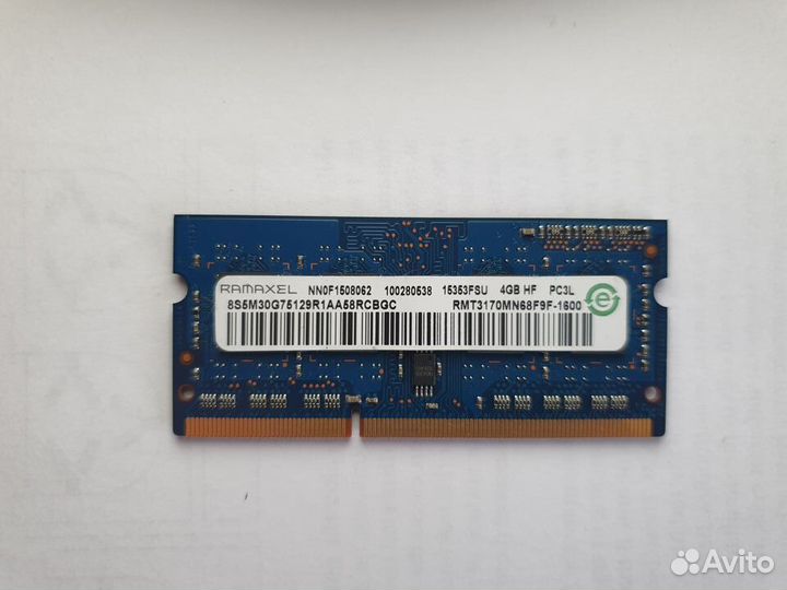 Озу 2 и 4 GB sodimm DDR3 1600 MHz Ramaxel