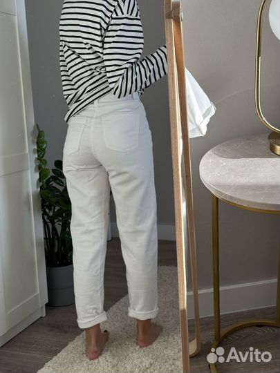 Джинсы белые zara брюки