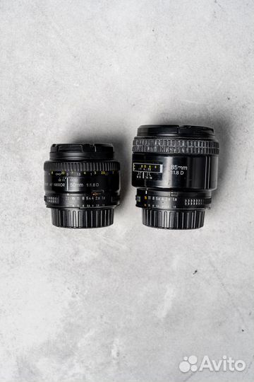 Объектив Nikon AF nikkor 50 mm 1:1.8D и 85mm 1:1.8