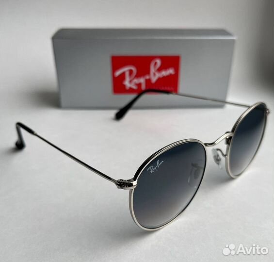 Очки Ray Ban Round Metal серые