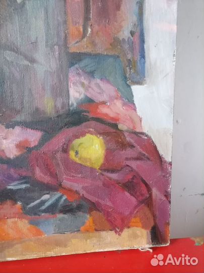 Картина маслом натюрморт с рябиной 50х70