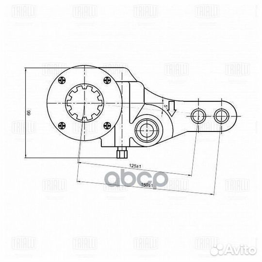 Рычаг торм. рег. мех. (трещотка) для а/м маз зад