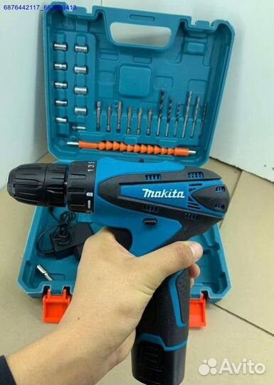 Шуруповерт makita 18v с набором (Арт.67912)