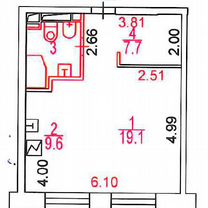 Апартаменты-студия, 41,4 м², 9/18 эт.