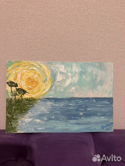 Картины маслом/акрилом на картоне