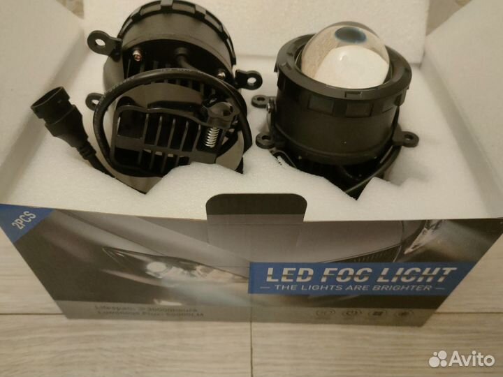 Противотуманные фары bi LED линзы на ford focus 2