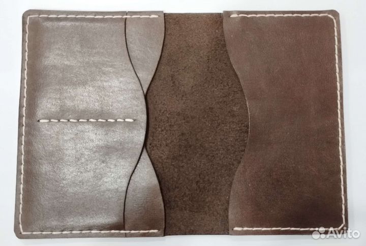 Обложка на документы, паспорт, из натуральной кожи