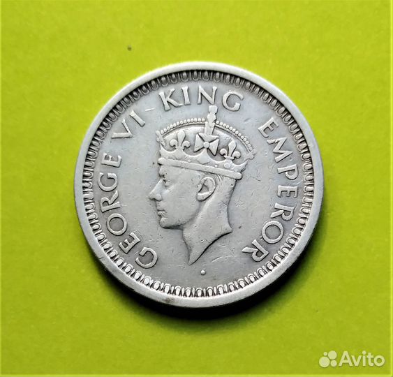 Индия 1 рупия 1944 г. / серебро / оригинал