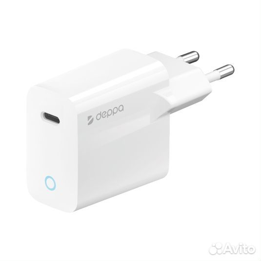 Сзу USB Type-C, Power Delivery, 20Вт, белый, Deppa