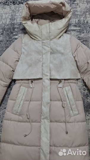 Пуховик зимний женский 42 44 бежевый
