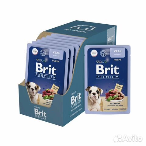 Brit Premium Пауч теляти�на 14шт по 85гр