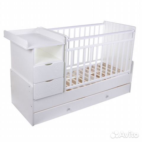 Кровать-трансформер скв-5 белая. Новая
