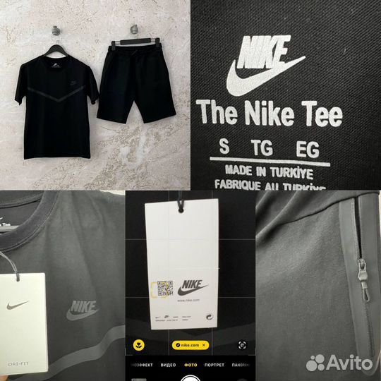 Костюм Nike tech шорты с футболкой