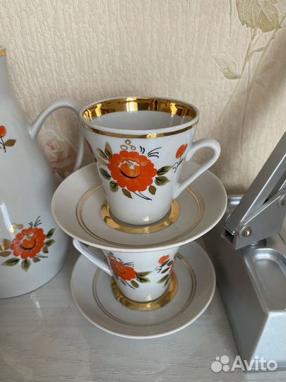 Сервиз кофейный на 4 персоны Полонне 1980г