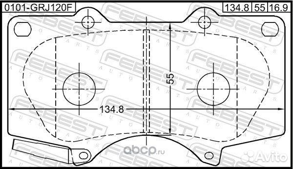 Колодки тормозные дисковые 0101-GRJ120F