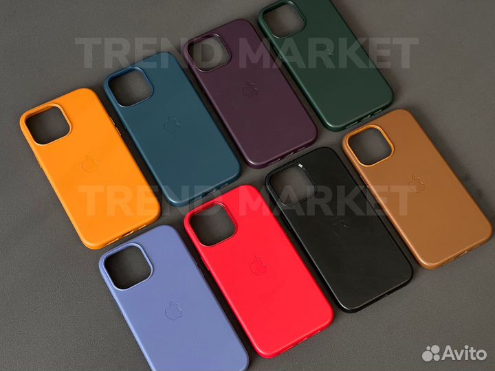 Чехол кожаный MagSafe Leather iPhone 13 Pro Max