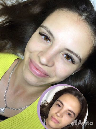 Наращивание ресниц.Оформление и окраши-е бровей