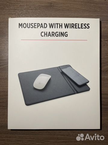 Кожаный коврик для мыши с беспроводной зарядкой