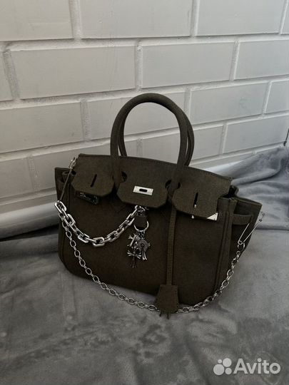 Сумка женская джинсовая в стиле Hermes Birkin