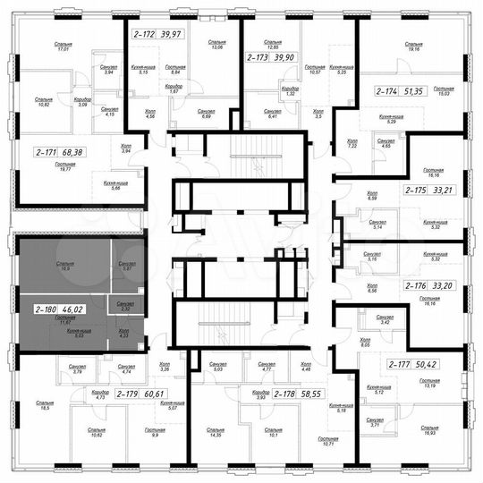1-к. квартира, 45,9 м², 19/36 эт.