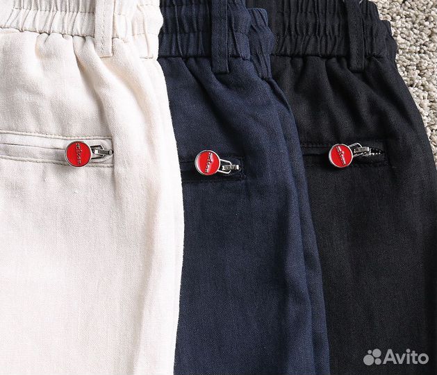 Льняные летние мужские штаны Kiton