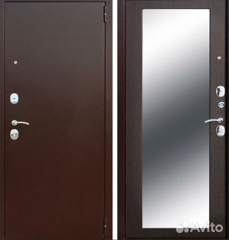 Двери для квартиры с зеркалом