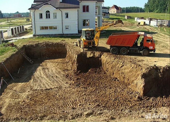 Аренда экскаватора погрузчика Услуги трактора