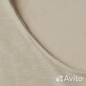 Футболка H&M Raw-edge, светло-бежевый