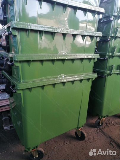Мусорный евроконтейнер пластиковый 1100л 1.1-2223