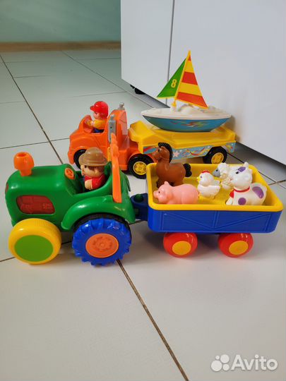 Трактор с фермой и трейлер с яхтой kiddieland