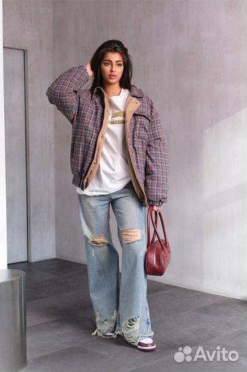 Бомбер двусторонний женский