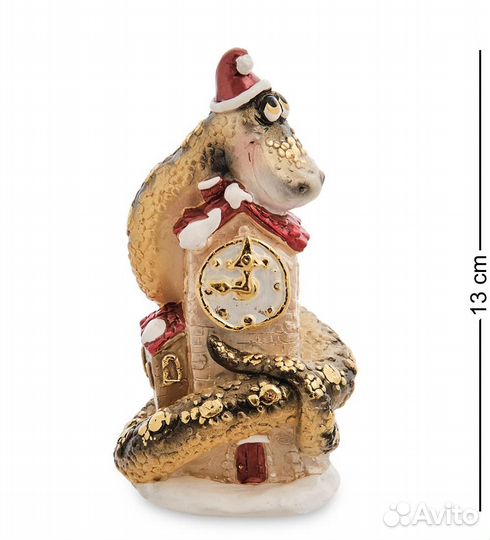 Фигурка гипсовая Змея на часах A977672