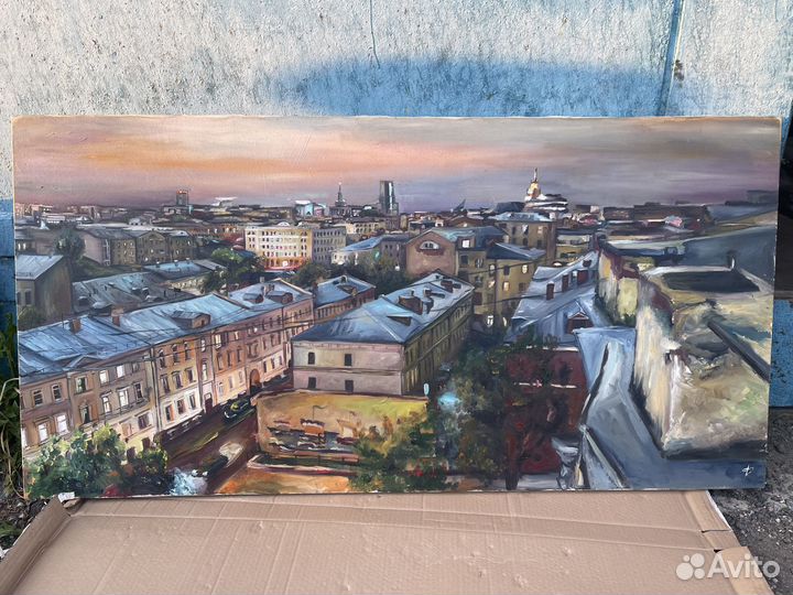 Картина маслом 140x70 Сретенка