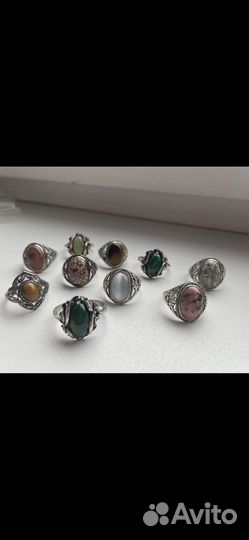 Серебряные серьги кольца СССР