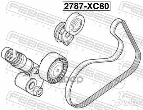 Ролик натяжной приводного ремня 2787XC60 Febest