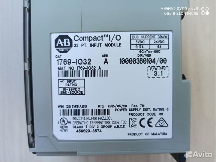 1769-IQ32 Ser.A Allen Bradley DC input 32 Points